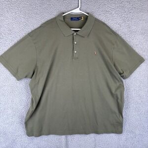 Polo Ralph Lauren Soft Cotton Polo Shirt Men's 3XB Olive Flesh Pony Golf Preppy